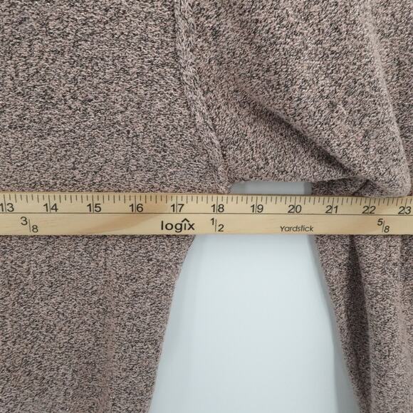 Free People Sweater Womens Medium Rose Gold Knit Wrap Cropped Metallic Shimmer - Picture 4 of 11